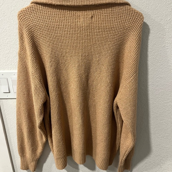 Aerie Tan Cowl Neck Sweater - Picture 3 of 5
